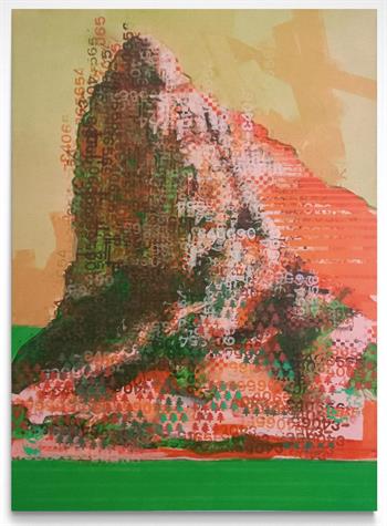 modern painting of The Sentinel mountain, Hout Bay, Cape Town