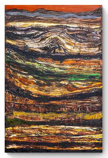 Strata - Painting by James de Villiers