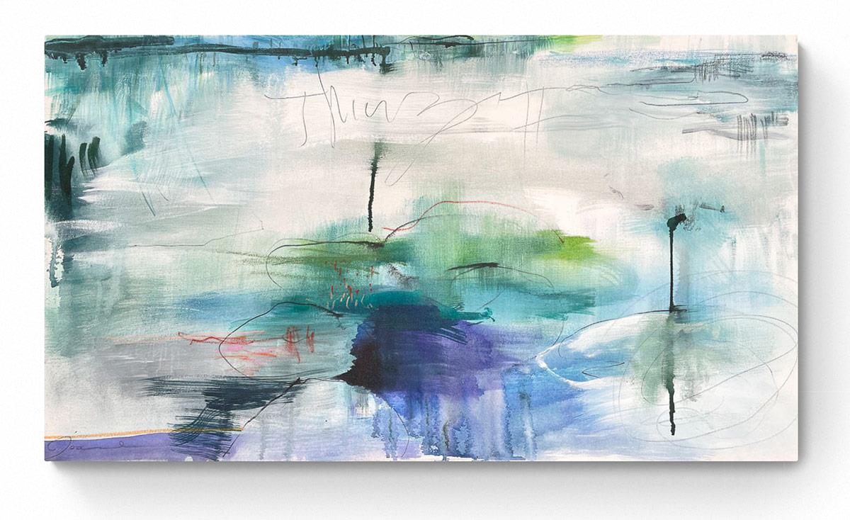 abstract waterscape painting on canvas