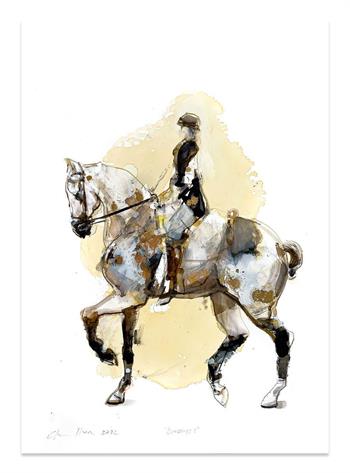 Dressage #3 - Ink On Yupo by Pascale Chandler