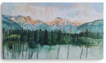 Sun-kissed Mountains - Painting by Janna Prinsloo