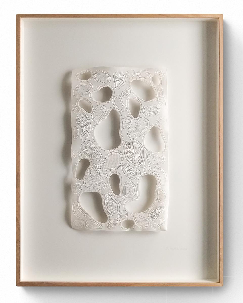 framed relief clay sculpture by Jo Roets