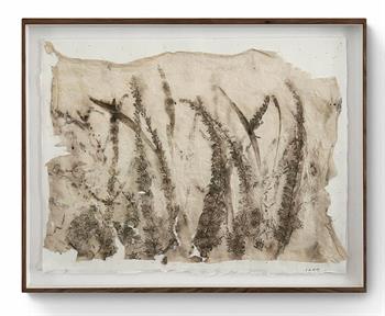 framed artwork of natural mark making on paper