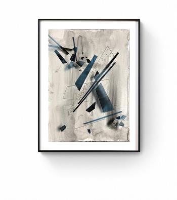 abstract artwork created with pins, and xray film on board