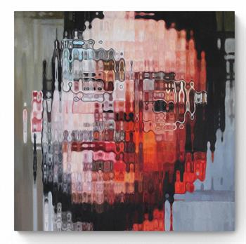 blurred portrait painting of a man wearing spectacles