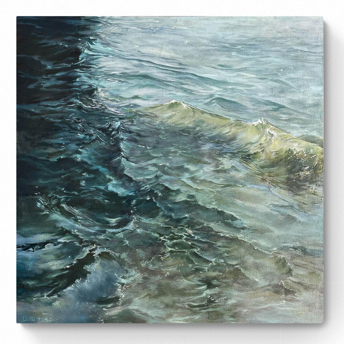 Realism oil painting canvas of ocean waves 