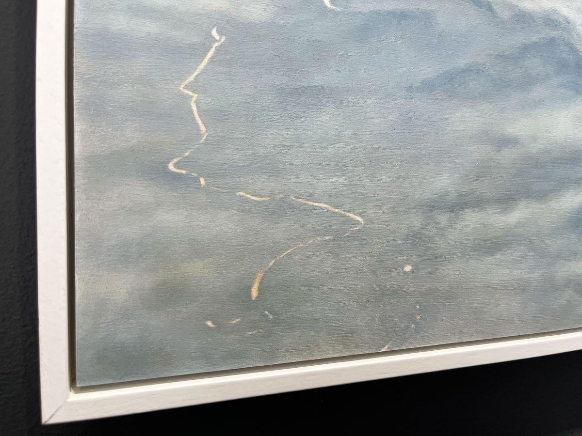 aerial view painting of a river in the landscape