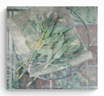 exquisite oil painting of three protea flowers