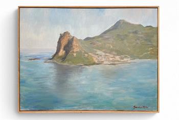 framed oil painting of Sentinel Mountain, Hout Bay