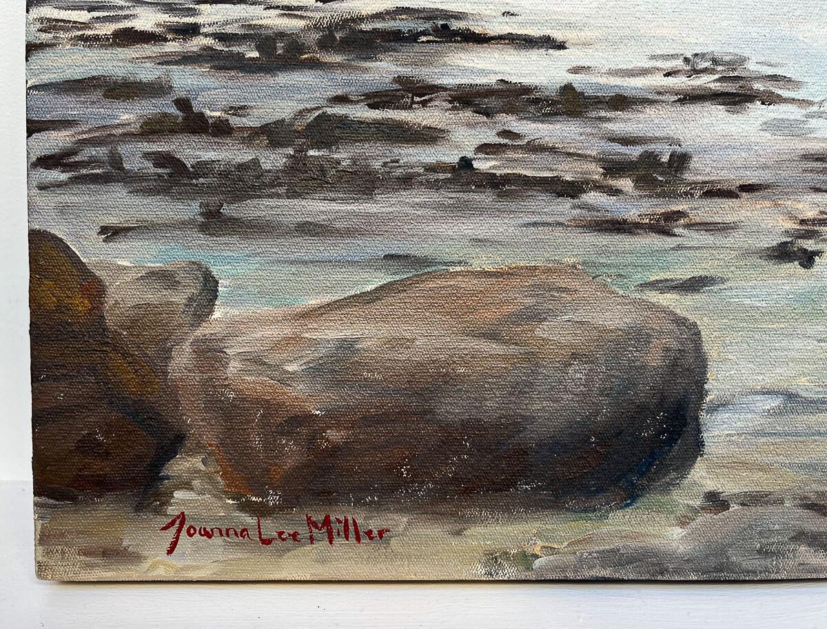 oil painting of the view of Lion's Head from Bakoven, Cape Town