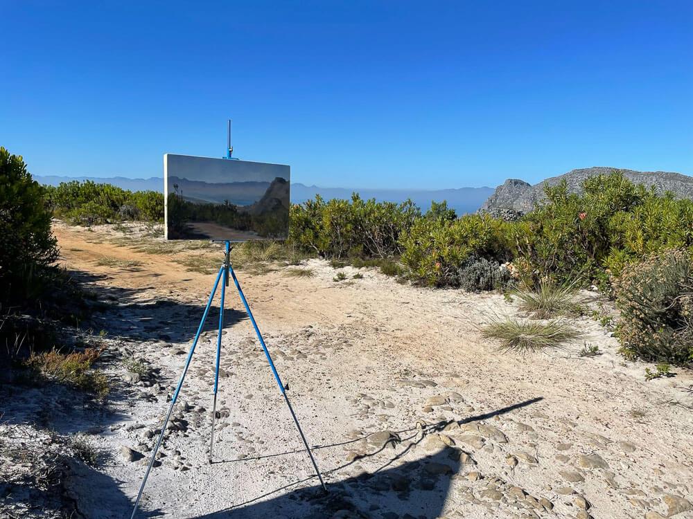 Plein air painting in Silvermine of False Bay
