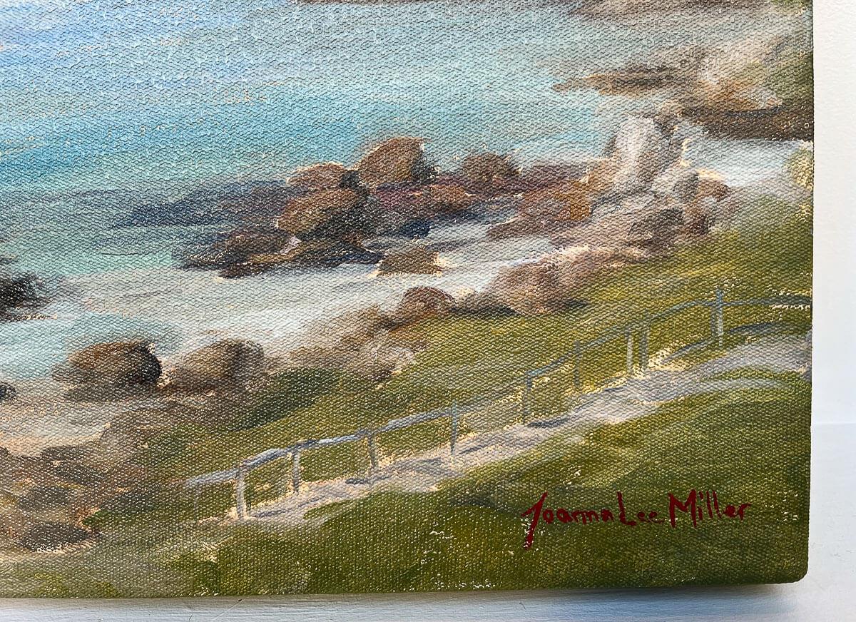 coastal painting of Fisherman's Beach in winter