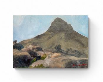 small painting of Lion's Head by artist Joanna Lee Miller