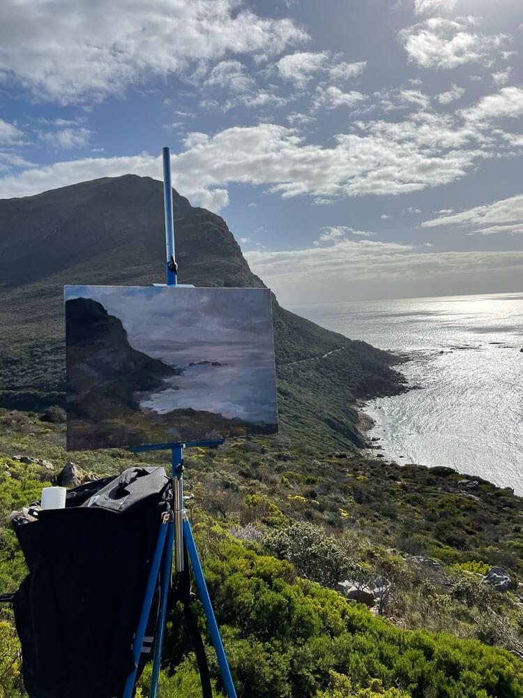 Painting of Smits Winkel from Cape Point