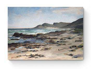 oil painting of the coastal landscape at Scarborough beach