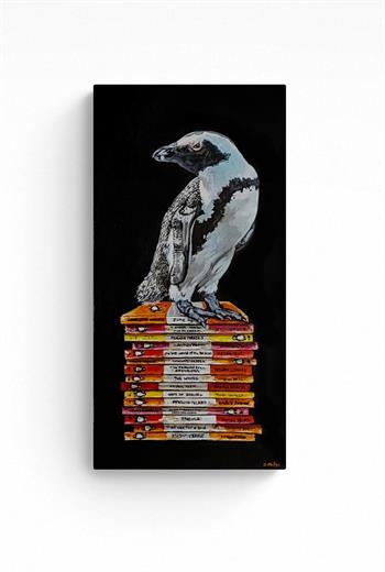 Penguin Pile - Painting by Grace Kotze