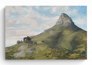 oil painting of Lion's Head in Cape Town