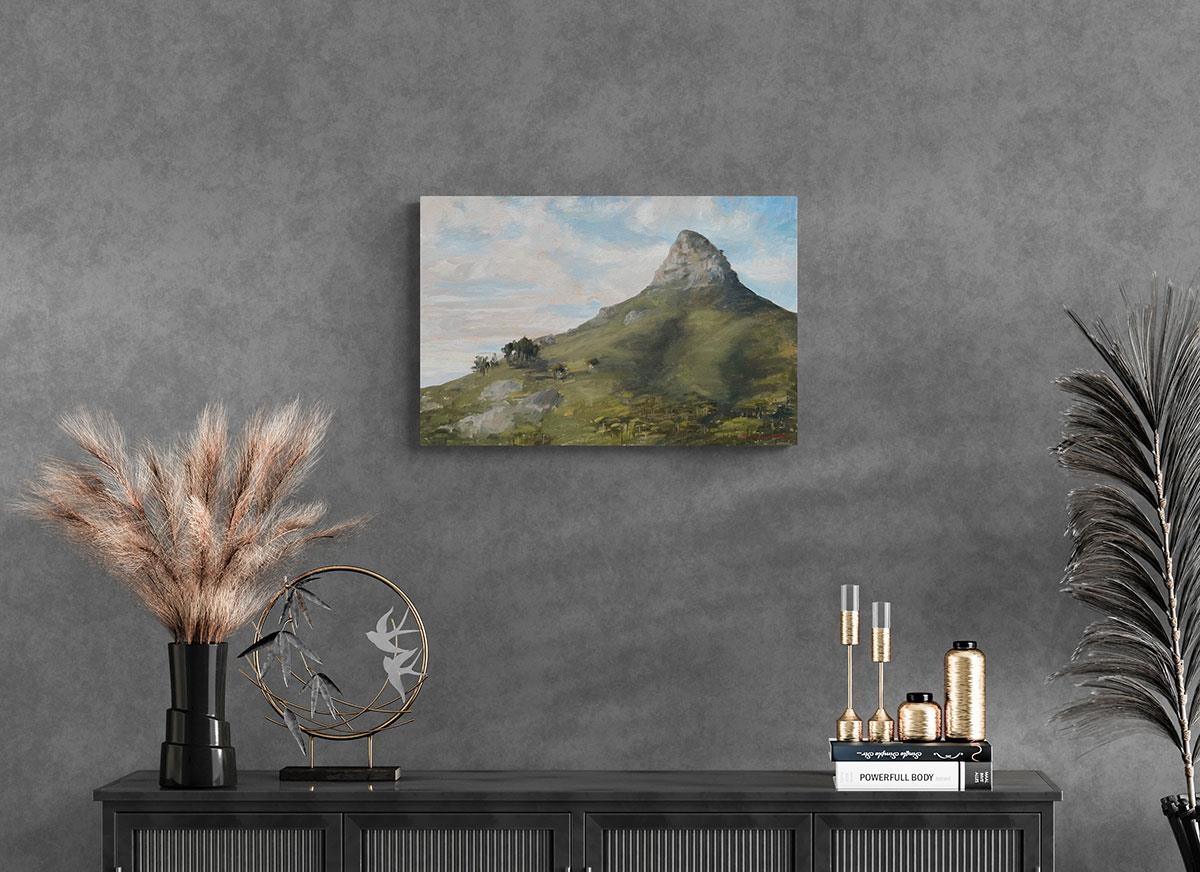 oil painting of Lion's Head in Cape Town
