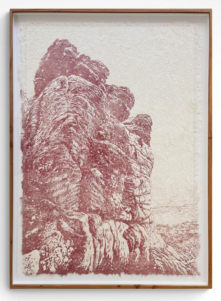framed art print in shades of pink of the Cederberg rock formations