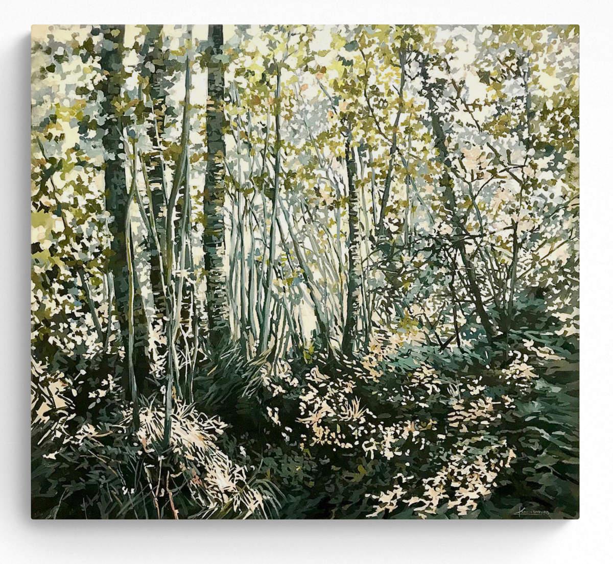 painting of a forest glade by artist Karen Wykerd