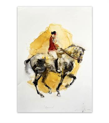 General - Ink On Yupo by Pascale Chandler