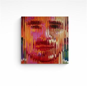 small pop art portrait painting of male beauty