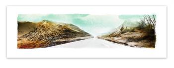 large artwork on paper depicting the South African landscape