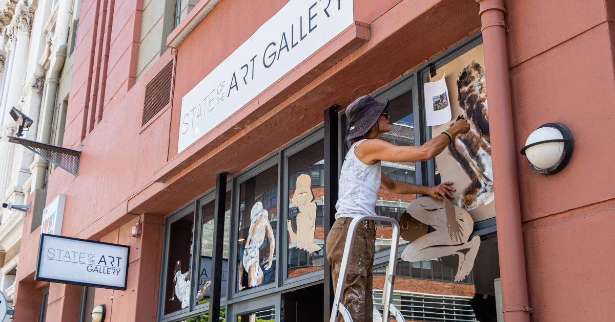 Lisette Forsyth paints the Gallery