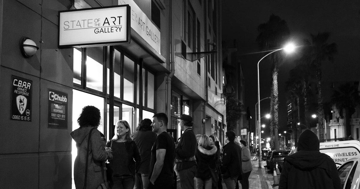 Pavement view of StateoftheART Gallery at 50 Buitenkant Street, Cape Town