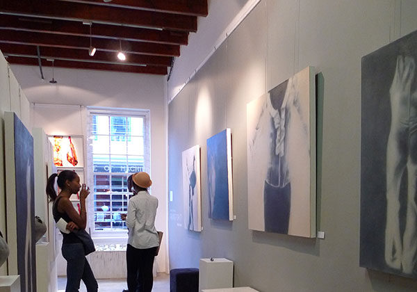 Visitors to StateoftheART gallery November First Thursdays Cape Town