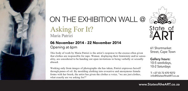 Exhibition invitation to Asking For It?