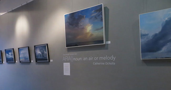 Aria, a solo exhibition of cloud paintings by Catherine Ocholla